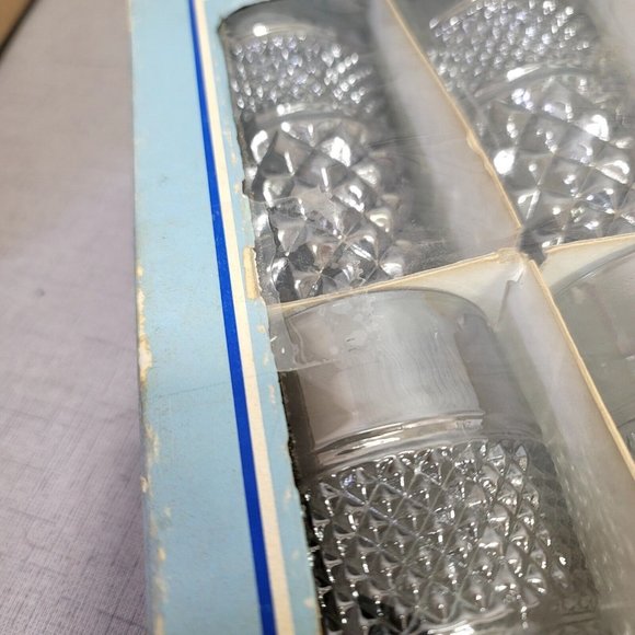 Set of 6 Vintage Anchor Hocking Wexford Pewter Mist Smoke 11oz Glasses NOS MCM - Picture 10 of 14